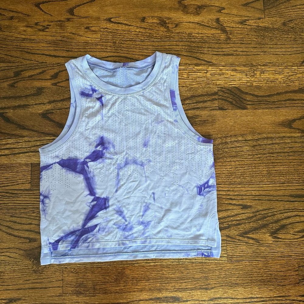Lululemon Athletica Purple Tie-Dye Tank Top size 4 xs
